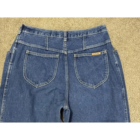 VINTAGE GINTANO Womens Denim Jeans Blue High-Rise Mom Retro Pleats Sz 16 30x30 - Picture 8 of 11